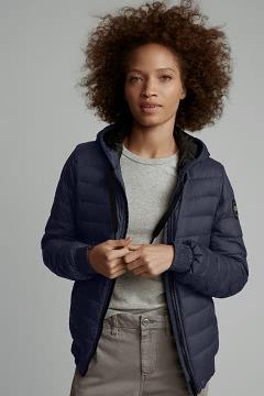 Chamarras Canada Goose Mujer Outlet - Richmond Chaqueta De Plumas Black Label Azul Marino QB4298736